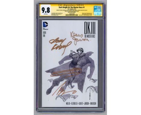 DARK KNIGHT III: THE MASTER RACE #1-(December 2015)- Graded 9.8 by CGC. Heroes Sketch Edition. Manufactured w/ "Dark Knight U