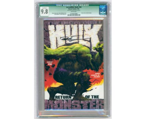 INCREDIBLE HULK  #34-(December 2001)- graded 9.8 by CGC. Bruce Jones storyline begins. Bruce Jones story, Kaare Andrews cover