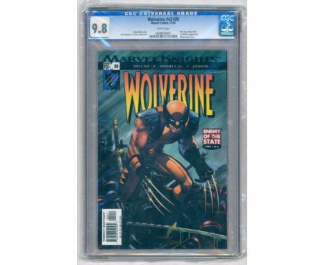 WOLVERINE #v3 #20-(December 2004)- Graded 9.8 by CGC. Nick Fury, Kitty Pryde and Elektra appearance, Wraparound cover, Mark M