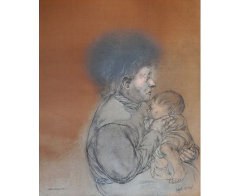 Artist: Rafael Coronel (Mexican, 1931-2019). Title: "Maternidad". Medium: Color offset lithograph. Date: Printed 1978. Dimens