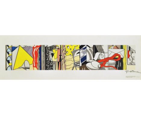 Artist: Roy Lichtenstein (American, 1923-1997). Title: "Sketch for Greene Street Mural". Medium: Color offset lthograph. Date