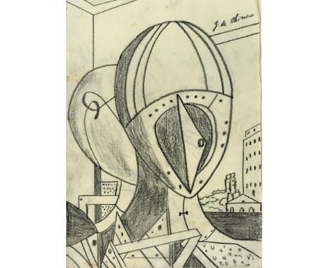Artist: Giorgio de Chirico [d'apres] (Italian, 1888 - 1978). Title: "Maschere Metafisiche". Medium: Pencil drawing on paper. 