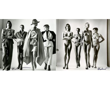 Artist: Helmut Newton (German/Australian, 1920-2004). Title: "Sie Kommen, Dressed/Sie Kommen, Naked [small version] [two prin