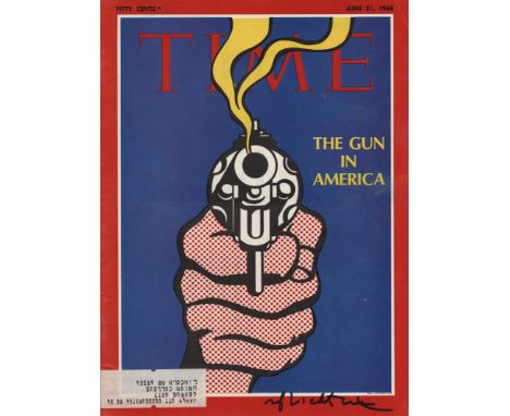 Artist: Roy Lichtenstein (American, 1923-1997). Title: "The Gun in America". Medium: Color offset lithograph. Date: Composed 