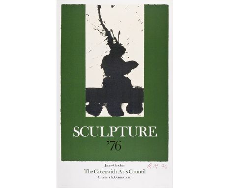 Artist: Robert Motherwell (American, 1915 - 1991). Title: "Sculpture '76". Medium: Original color lithograph . Date: Composed