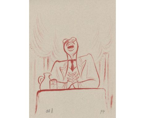 Artist: Al Hirschfeld (American, 1903 - 2003). Title: "Yeah Men! [from the suite 'Harlem As Seen by Hirschfeld']". Medium: Or