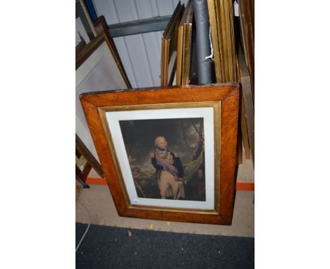 An antique hand-coloured mezzotint portrait of Admiral Nelson.