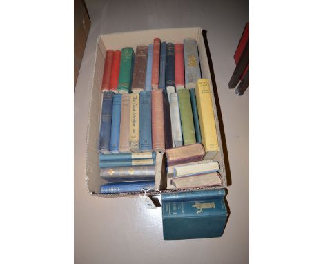 A box containing a collection of hardback books, various titles, to include: The Greenwood Hat, by J.M. Barrie; Life In Ancie