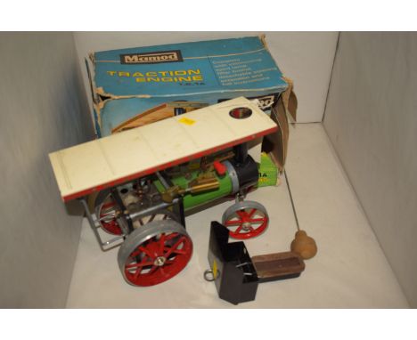 A Mamod traction engine TE1A, boxed.