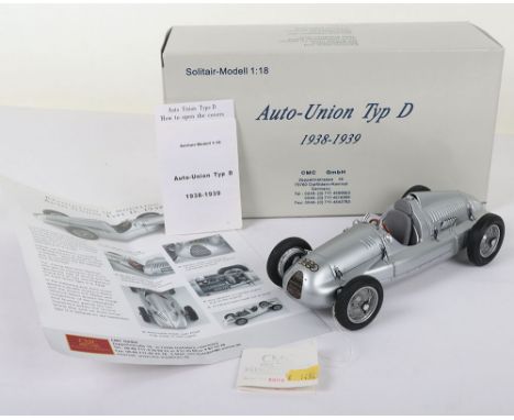CMC 1:18 scale Model M-027 Auto Union TYP D 1938-39 Racing Car,In 1939 Hermann paul Muller won the French Grand Prix with the