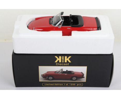 KK Scale Model Alfa Romeo EVO1 Spider 1983, red 1:18 scale model, Limited edition 1 of 1250 pcs, in mint pre owned condition,