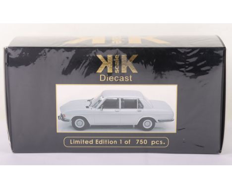 KK Scale 1971 BMW 3.0S E3 MkII, metallic silver diecast 1:18 scale model, Limited edition 1 of 750 pcs, in mint sealed condit