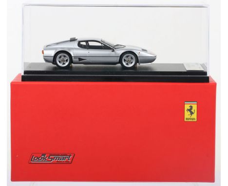 Look Smart Models Ferrari 512 Bbi 1981, silver resin high quality model, 1:43 scale, in mint boxed condition, ref no: LS284C.