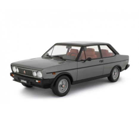 Laudoracing Fiat 131 Racing 2000 TC model, 1:18 scale,LM127B, Metallic grey/ black resin model, in outer card illustrated box