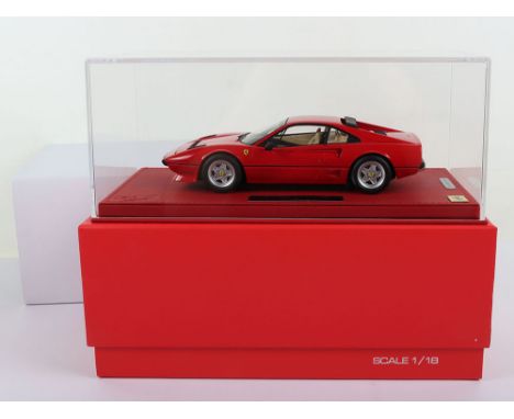 Luxury Models From Italy by BBR Models 1:18 Scale Ferrari 208 GTB Turbo 1982, red resin body, Limited edition 036/150, mounte