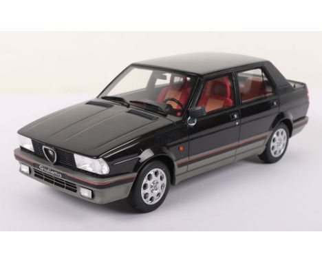 Laudoracing Giulietta 2.0 Turbo Delta, 1:18 scale, metallic black resin model, in near mint boxed condition, wing mirror loos