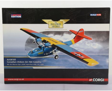 Corgi Aviation Archive Canadian Vickers SA-10A Catalina,AA36105 4th Air Rescue Sqn, USAF Hamilton AFB CA, 1949, 1-72 scale, m