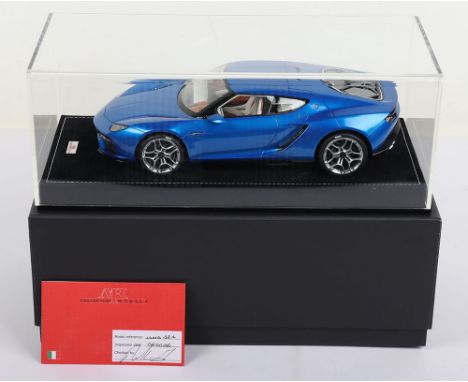 MR Collection Models of Italy Lamborghini Asterion,1:18 Scale, blue Elektra resin body, in mint boxed pre owned condition, bl