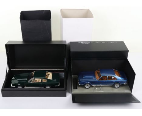 CMF Model Aston Martin V8 Vantage 1977,1:18 scale, green metallic resin body, in excellent pre owned condition, wing mirrors 