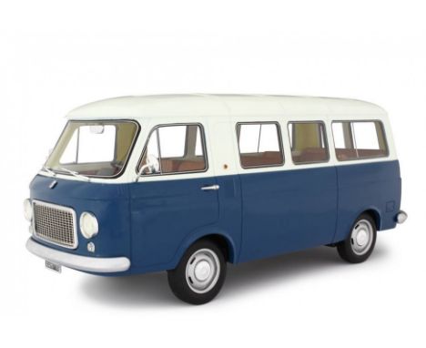Laudoracing Fiat 238  Bus 1968, 1:18 scale,LM121B, blue-white resin model, in outer card illustrated boxed, in mint sealed co