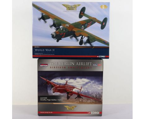 Two Corgi Aviation Archive Military Models, The Berlin Airlift, AA37205 Handley Page Halifax/Halton ,model is mint, never bee