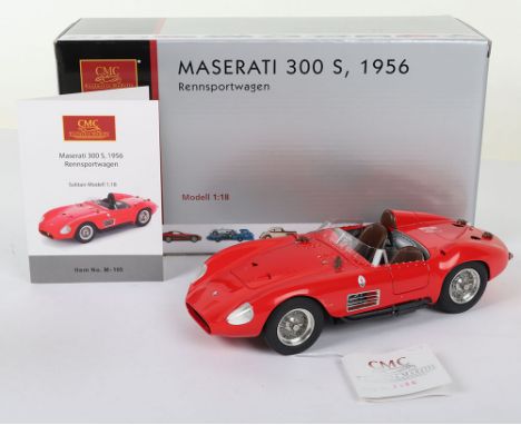 CMC 1:18 scale Model M-105 Maserati 300 S 1956 Hand assembled model composed of 1838 parts, in mint condition opened conditio