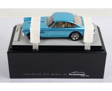 Tecnomodel Ferrari 250 GTE 2+2 California 1962, metallic light blue, resin 1:18 scale model, Limited edition 89 pcs, in mint 