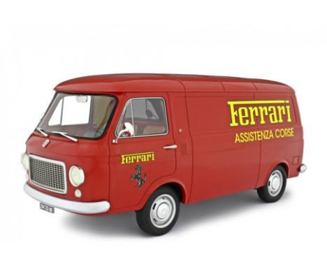Laudoracing Models Fiat 238  Van Ferrari Corse 1973, 1:18 scale,LM122M, red resin model, in outer card illustrated boxed,  in