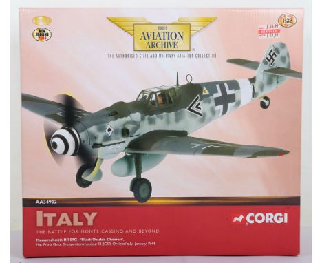 Corgi Aviation Archive German BF109G Messerschmitt Aeroplane  ‘Italy, the Battle for Monte Cassino & Beyond’ Messerschmitt BF