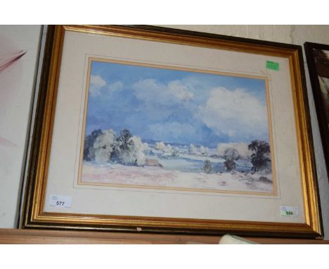 COLOURED PRINT OF A RURAL SCENE, F/G