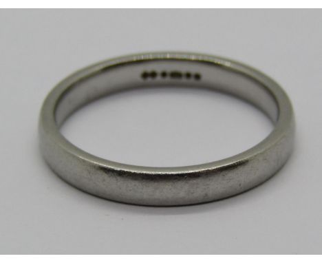 950 platinum wedding ring, size M/N, 4.6g 