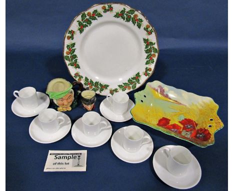 A miscellaneous collection to include a Paragon Rosamunda tea cups and saucers, Doulton Poppy pattern dish, Spode Italian pat