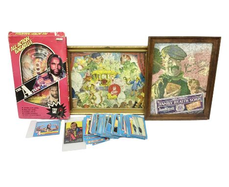 The A-TEAM 1983 Action Bagatelle board game with Mr T, boxed, together with The A Team cards, etc