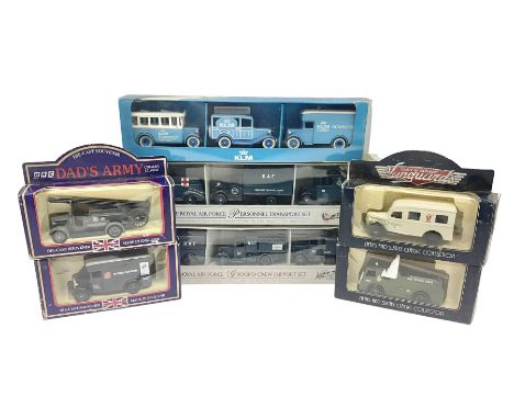 Collection of diecast cars, all in original boxes, to include Dad's Army model, The Royal Air Force Personnel Transport set, 