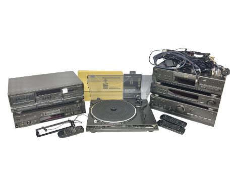 Hi-Fi equipment including Technics turntable SL-BD22D, Stereo Integrated Amplifier SU-A700MK3, Compact Disk Player SL-BD22D, 