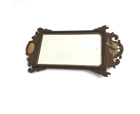 Chippendale style eagle bevel edge wall mirror, W51cm, H93cm Condition Report Click here for further images, condition, aucti