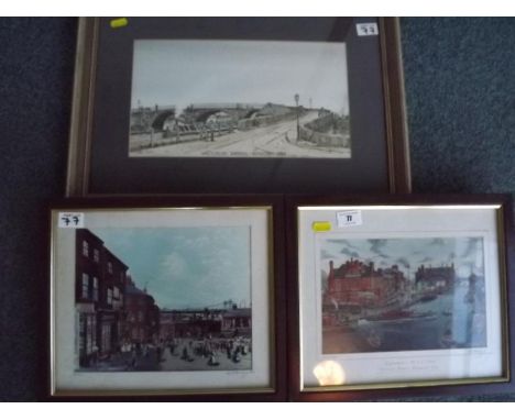 D.J. Kewley - two limited edition prints depicting Lighter Rage and M.S.C. Tugs and Runcorn Town, signed in pencil to the mar