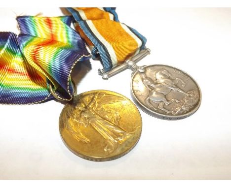 Two World War One (WWI) campaign medals comprising British War medal and Victory medal inscribed 39493 Gnr J Thompson R A, bo