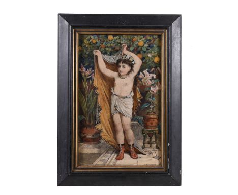 William Stephen Coleman , an English earthenware rectangular plaque of a...   William Stephen Coleman (1829-1904), an English