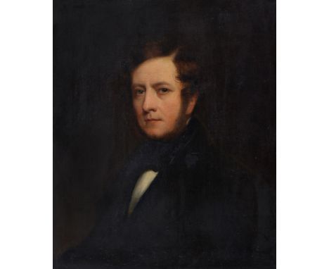 British School (19th century) - A portrait of Frazer Bradshaw Henshaw Esq.  Oil on canvas 67 x 56cm (26 1/4 x 22in.)  The por