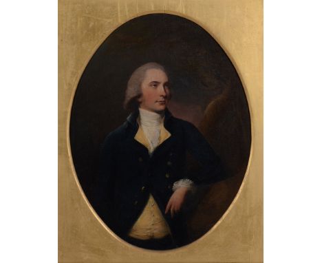 Circle of John Downman (British 1750-1824) - Portrait of William Hope Oil on canvas Feigned oval 46 x 36cm (18 1/8 x 14 1/8in