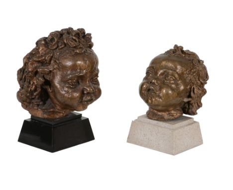 δ Sir Jacob Epstein (British 1880-1959) - Fifth and Sixth Portrait of Peggy Jean Bronze with a gold patina Height of largest: