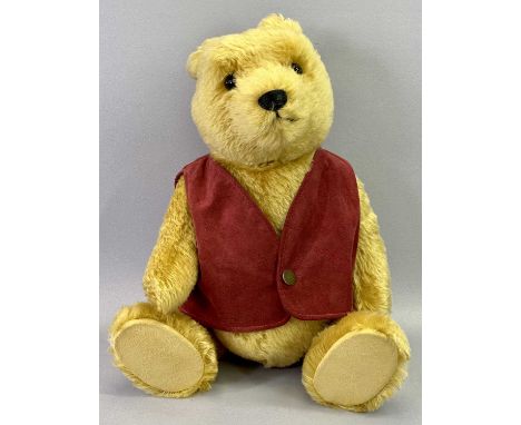 STEIFF 'WINNIE THE POOH' - limited edition (2614/3500), wearing maroon waistcoat, 51cms tall, with bag