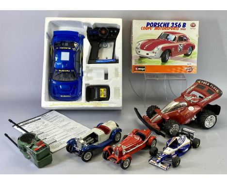 NIKKO SCALE MODEL SUBARU IMPREZA WRC boxed with remote control, Burago Diecast metal kit cars x 2, Alpine A10 1600S 'Defense 