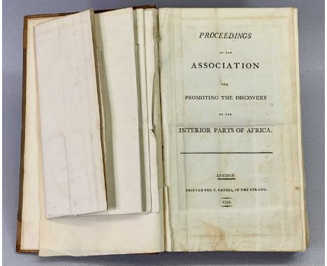 THE AFRICAN ASSOCIATION - Proceedings of the Association for Promoting the Discovery of the Interior Parts of Africa, publish