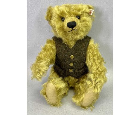 STEIFF HARRODS TEDDY BEAR - limited edition (407/1500) 'Howard' a musical bear, having a brass blonde mohair covered body, we