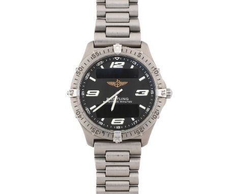Breitling: A Titanium Aerospace Electronic Digital Wristwatch, signed Breitling, model: Aerospace Repetition Minutes, ref: E6