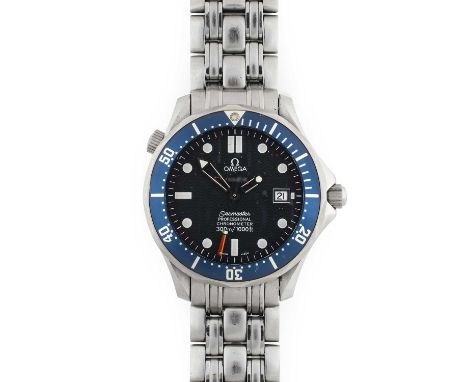 Omega: A Stainless Steel Automatic Calendar Centre Seconds Wristwatch, signed Omega, Professional Chronometer 300m/1000ft, mo