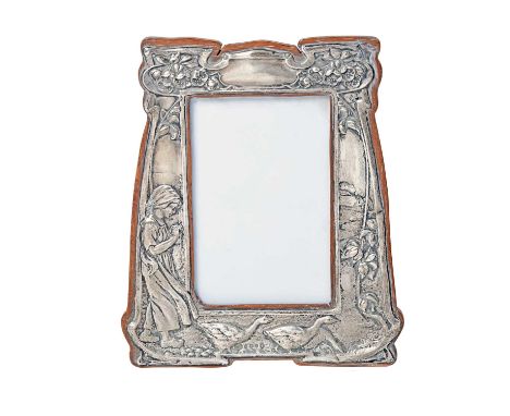 An Edward VII Silver-Mounted Photograph-Frame,  by Elkington and Co., Birmingham, 1905 in the Art Nouveau-style, after a mode