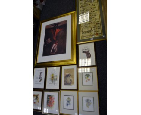 Pictures and Prints - Pratts High test map of the Great North Road; George Cunningham Limited Edition print,
signed in pencil